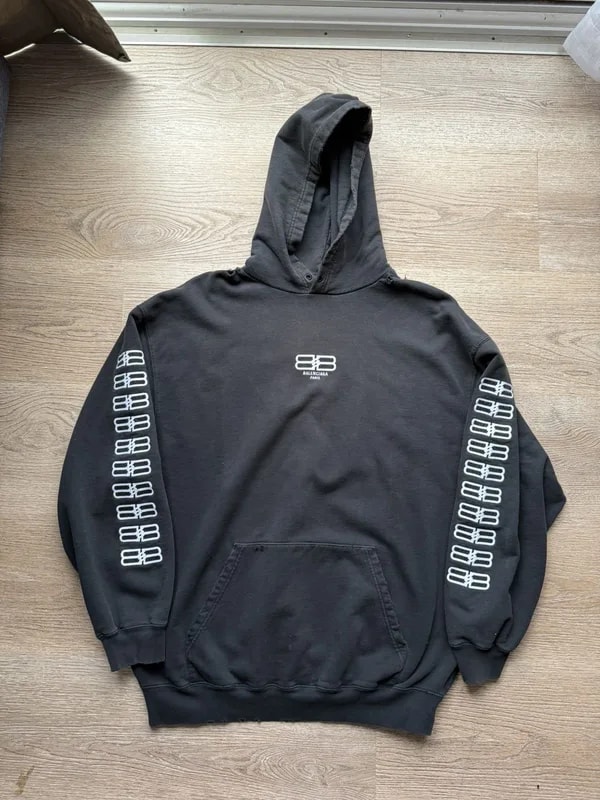 Balenciaga — Balenciaga BB Paris Icon Oversized Hoodie — streetwear — resale