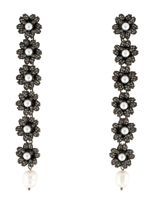 Roger Vivier — & Faux , Flower Drop — Jewelry — resale