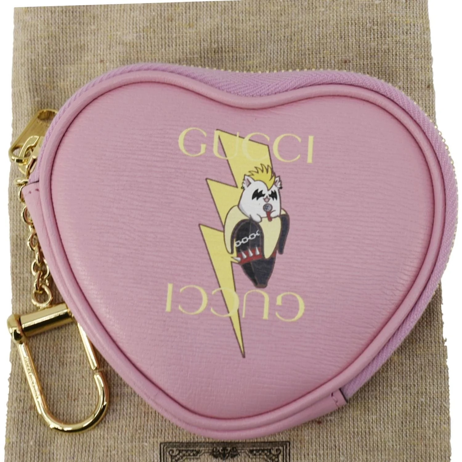 Gucci Bananya Heart Shape Coin Case 701062 2