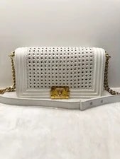 Chanel — Chanel Boy Flap Crossbody Braided Woven Auth — Handbag — resale