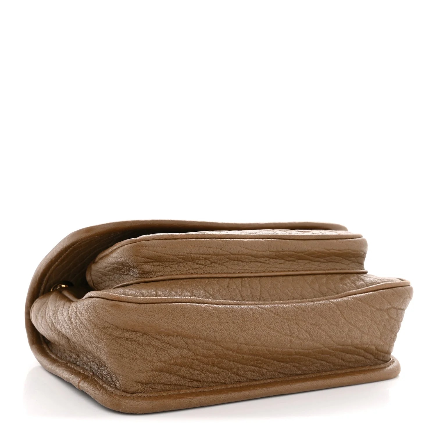 Grained Mini Niki Chain Satchel Dark Cork 4