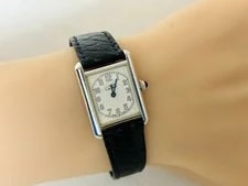 Cartier Must de Tank W1014254 2416 Stainless Steel 22mm White Dial #WJW237 2