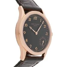 Patek Philippe Calatrava Automatic Rose Gold 33mm Black Dial Strap 5026R 3