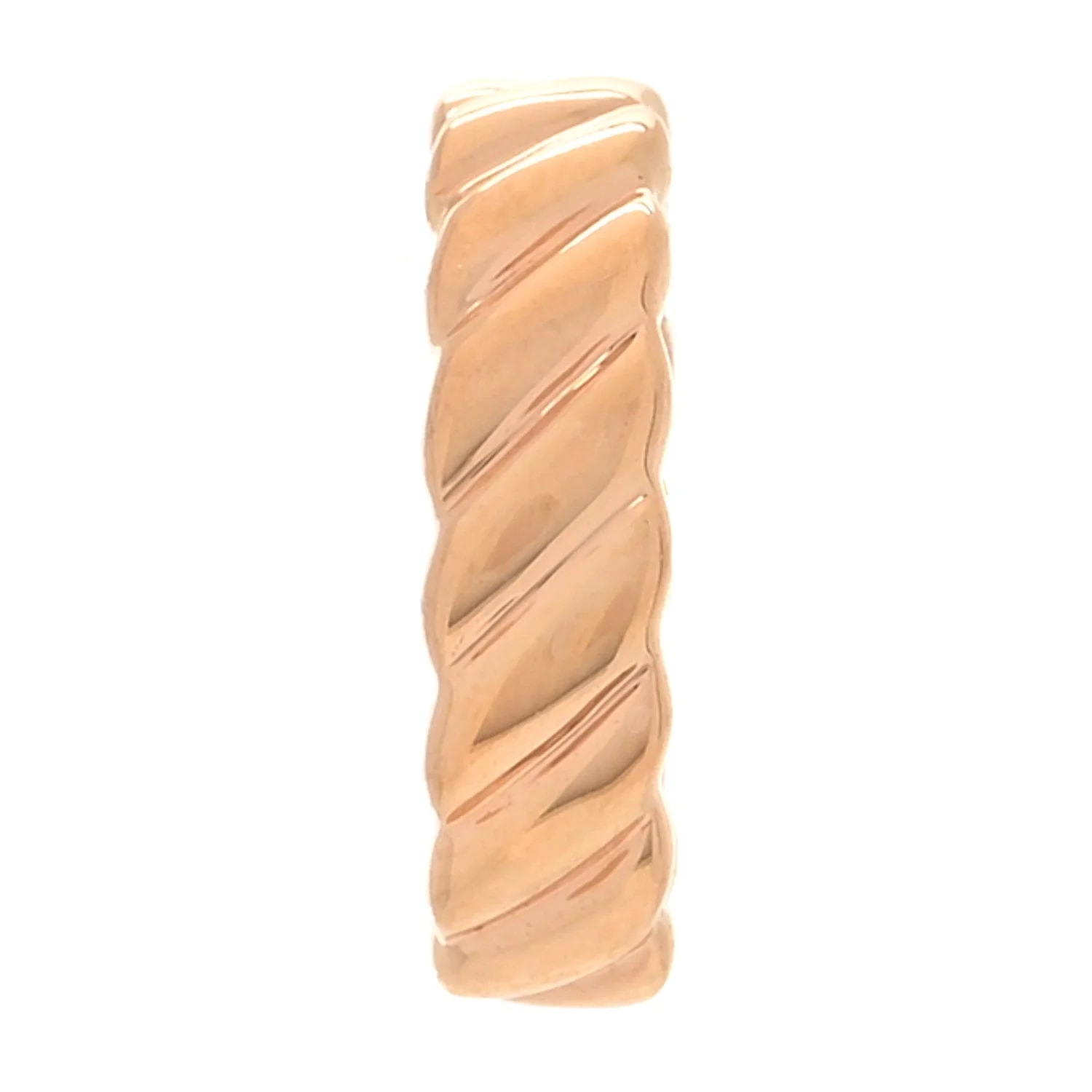 18K Rose Gold Thin Braid Ear Cuff 4