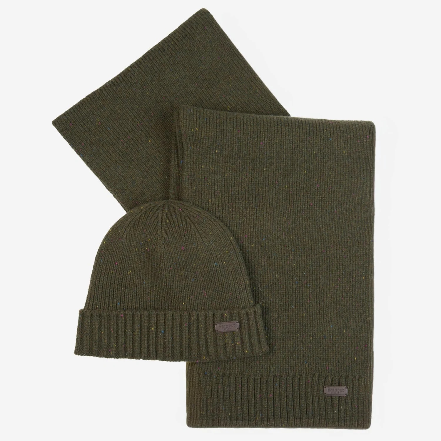 Barbour — Barbour Mgs0047 Ribbed Blend Beanie & Scarf Set — Beanies — Accessory — resale