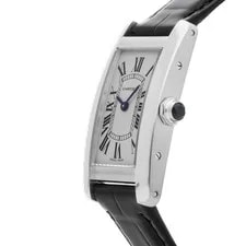 Cartier Tank Americaine Small Model Steel Quartz Silver Dial W2601956 2