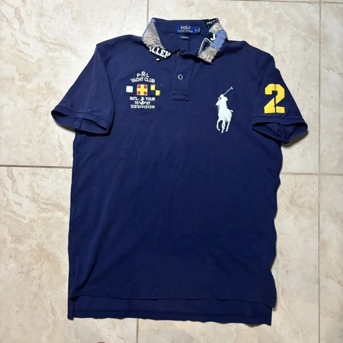 Polo Ralph Lauren — Vtg Polo Ralph Lauren Patchwork Big Pony Polo L — streetwear — resale