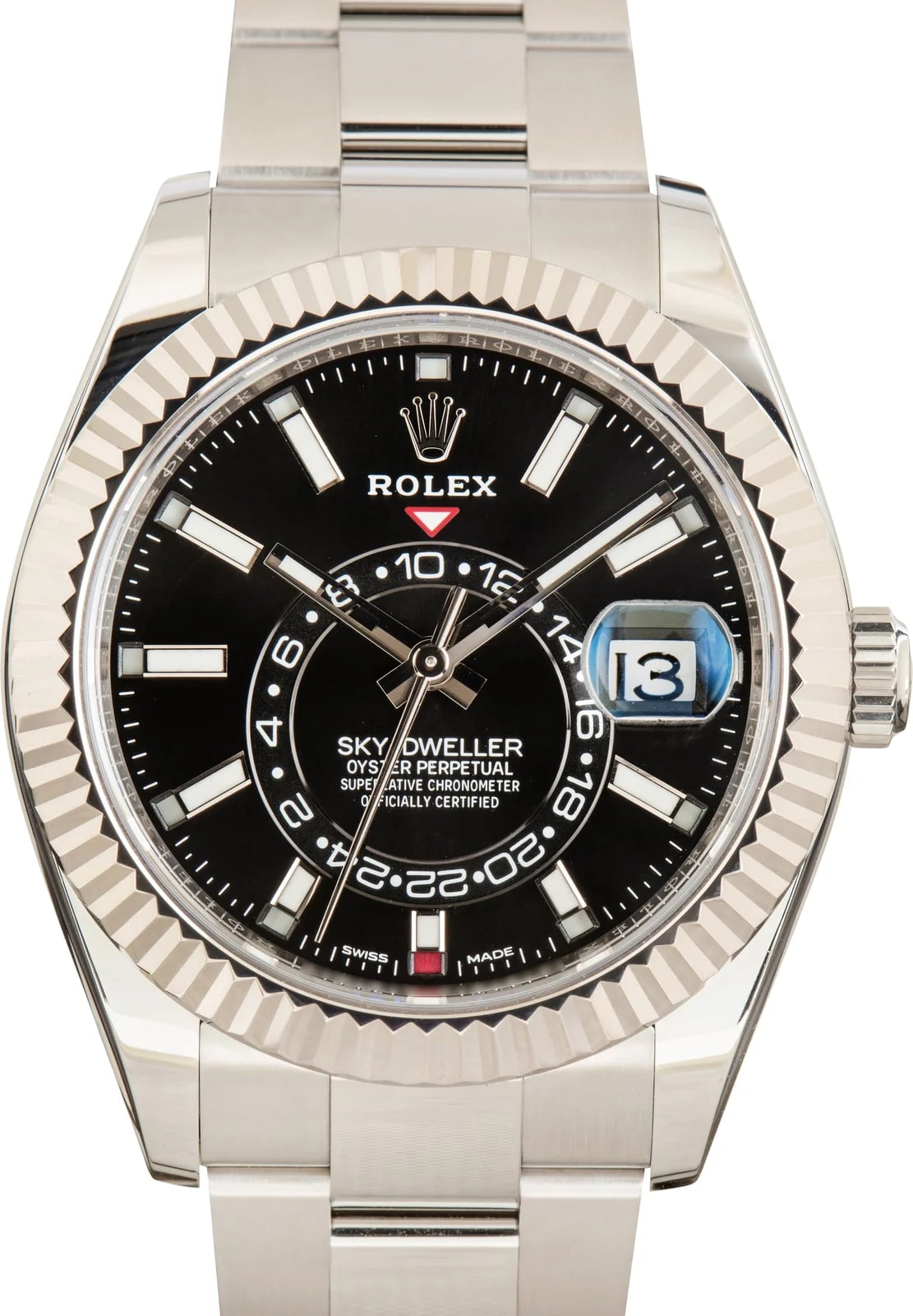 Stainless Steel Rolex Sky-Dweller Ref 326934 Black Dial 2