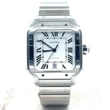 Cartier Santos Large Model Automatic Stainless Steel White Dial WSSA0018 3