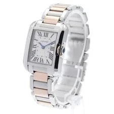 Cartier — Cartier Tank Anglesm SM W5310036 23mm Ss/pg Quartz Silver Dial #C230 — Watch — resale