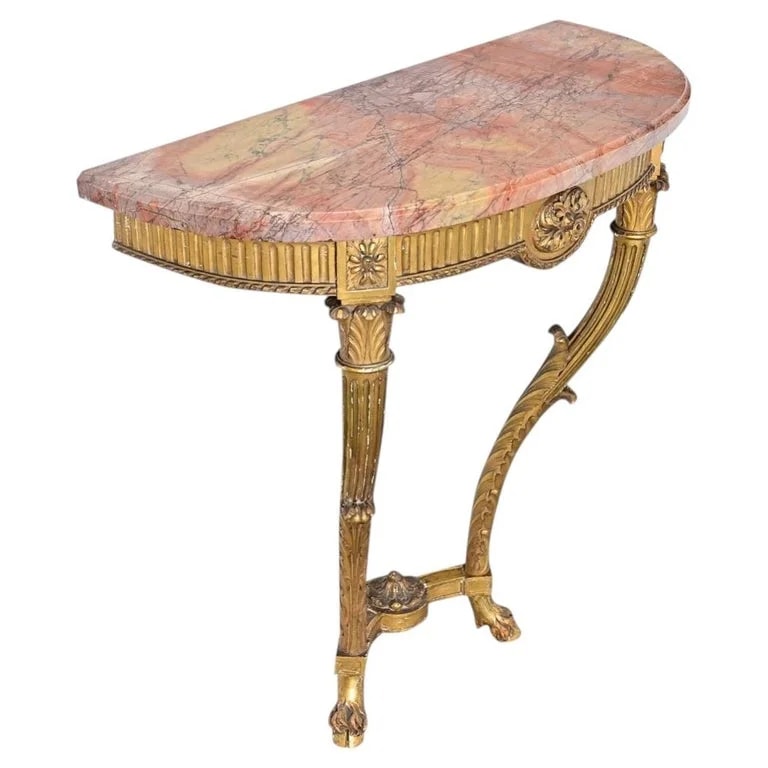 French 19th Century Giltwood -top Wall Console — Furniture — resale