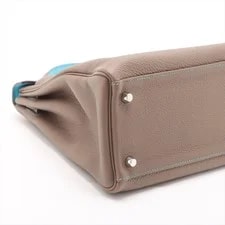 Hermès Kelly 32 le Tournay Verso Etoupe X Aztec Metal Fittings 4