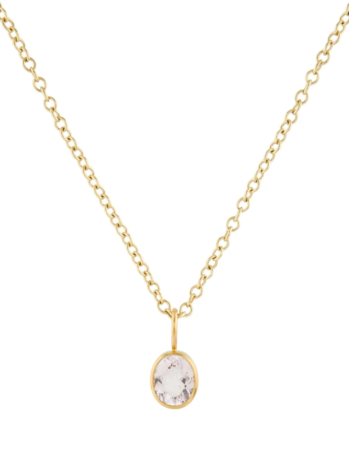 Caroline Ellen — 22K 2.90ct Morganite Pendant W/ 18K Chain. — Jewelry — resale