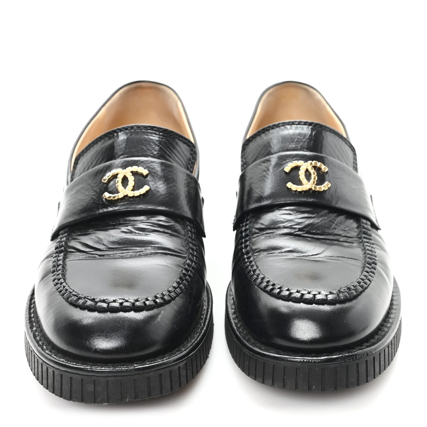 Shiny Crumpled CC Mocassin 3