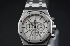 Audemars Piguet — Audemars Piguet Royal Oak Chronograph 26320ST 41mm White Dail BOX & Papers — Watch — resale