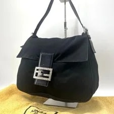 Fendi — Fendi Mamma Baguette Bijou Rhinestone Cotton — Handbag — resale