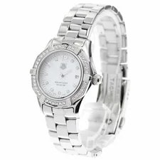 TAG Heuer Aquaracer 10P Diamond Bezel Quartz From Japan 2