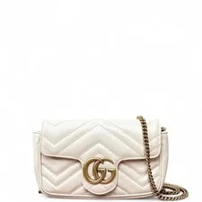 Gucci — Gucci Chevron Mini GG Marmont Chain Wallet (zz072826h4r) — Handbag — resale
