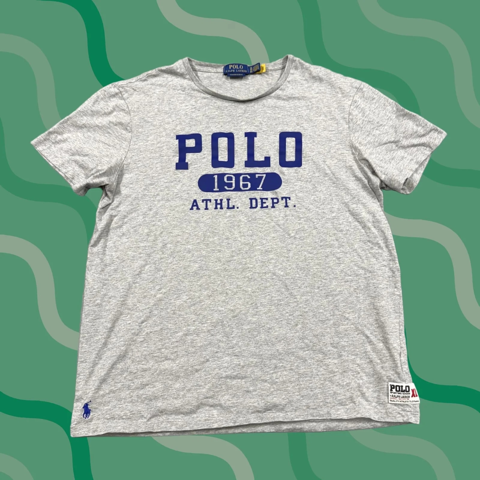 Polo Ralph Lauren — Polo Ralph Lauren Shirt XL Athl Dept Logo Graphic Tee 1967 — streetwear — resale
