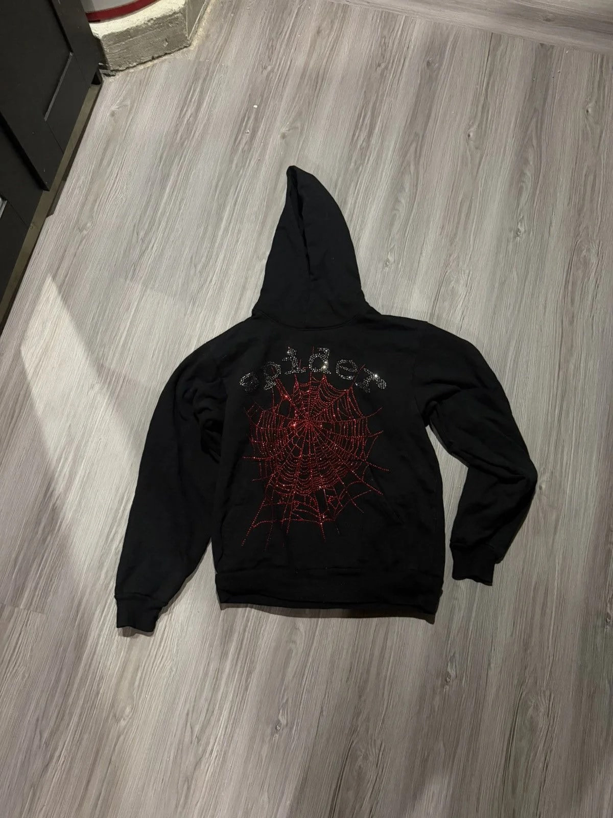Rhinestone Spider Hoodie — streetwear — resale
