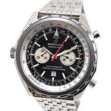 Breitling — Breitling Navitimer Chronomatic Date SS Stainless Steel Black Dial — Watch — resale