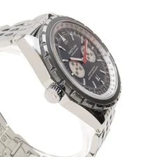 Breitling Navitimer Chronomatic Date SS Stainless Steel Black Dial 3