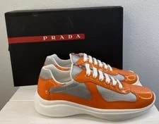 Prada — Prada America's Cup Size UK9 US10 Papaya — Sneaker — resale