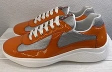 Prada America's Cup Size UK9 US10 Papaya 4