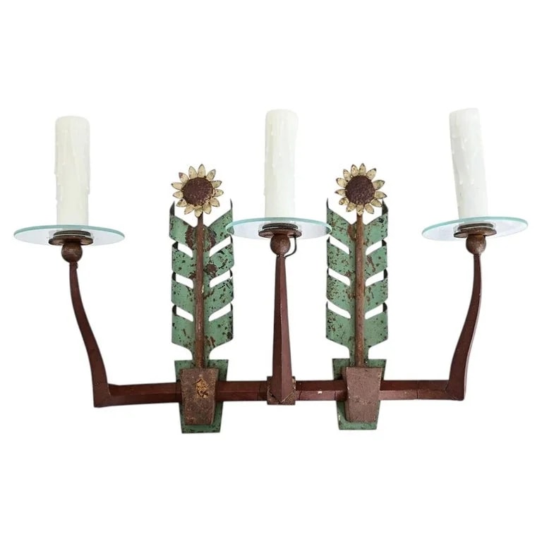 Italian Vintage — Italian and Tôle Sunflower — lighting — resale