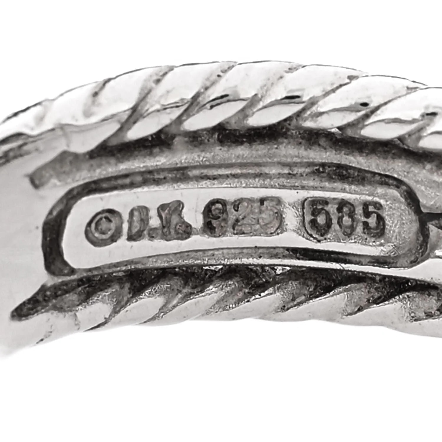 14K White Gold 7mm Crossover 50 5.5 4