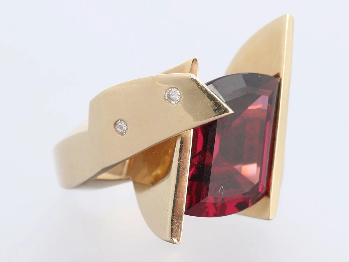 Matthew Hoffman 14K Yellow Gold Rhodolite 2