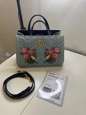 Gucci — Gucci Marmont Matelasse Embroidered Floral Crossbody — Handbag — resale