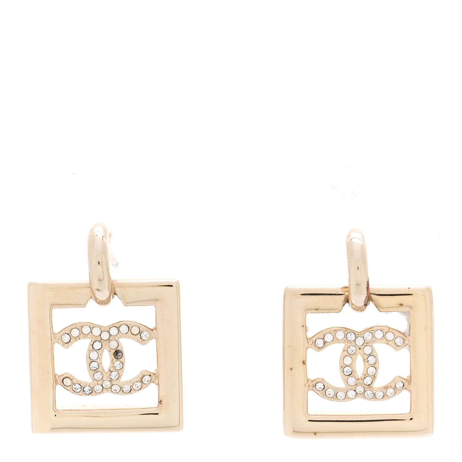 Chanel — Metal Square CC Dangle — Jewelry — resale