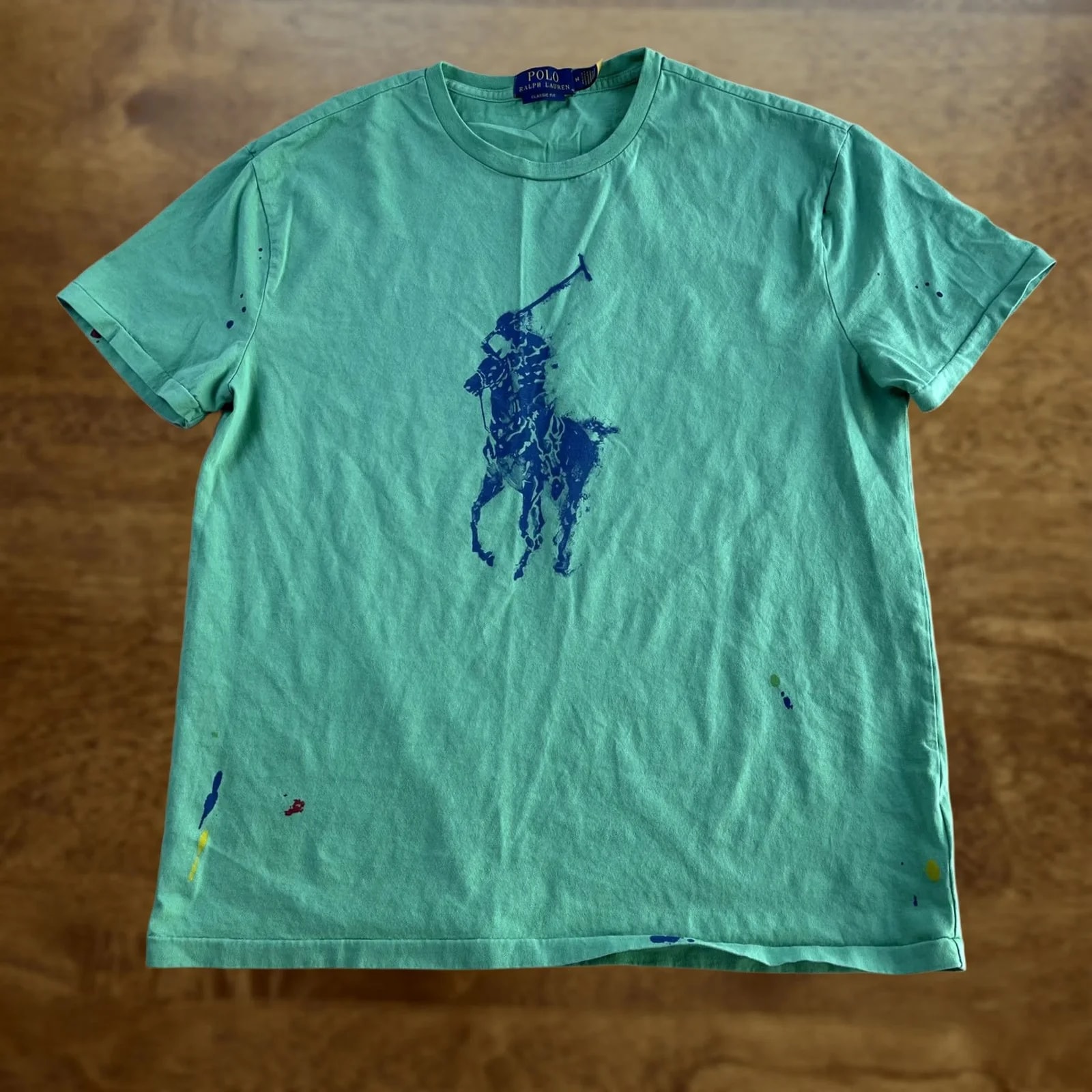 Polo Ralph Lauren — Polo Ralph Lauren Shirt M Big Pony Graphic Paint Tee T-Shirt — streetwear — resale