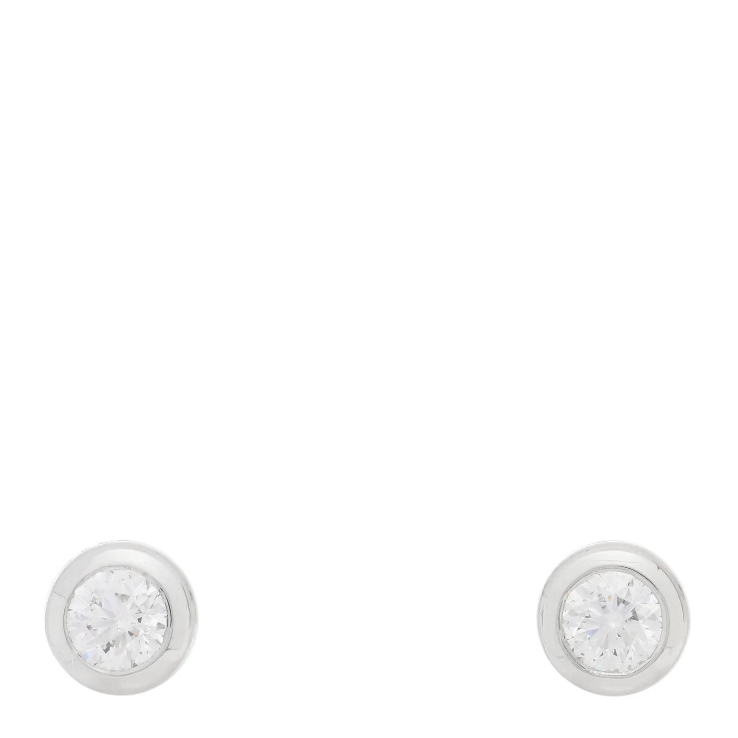 Roberto Coin — 18K White Gold .46ctw Bezel Stud — Jewelry — resale