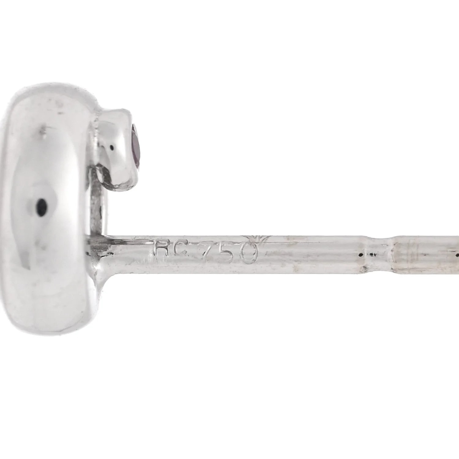 18K White Gold .46ctw Bezel Stud 4