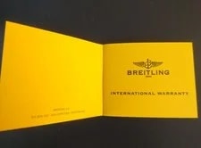 Breitling International Warranty Booklet Switzerland 8.5x10.5cm 2