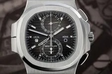 Patek Philippe 5990/1A Nautilus TravelTimeChronograph SS Black "Noir Trame" Dial 4