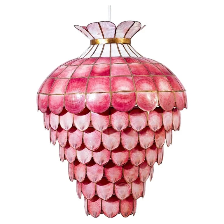Hollywood Regency Handmade Scallop Shell , Italy, 1960s — lighting — resale