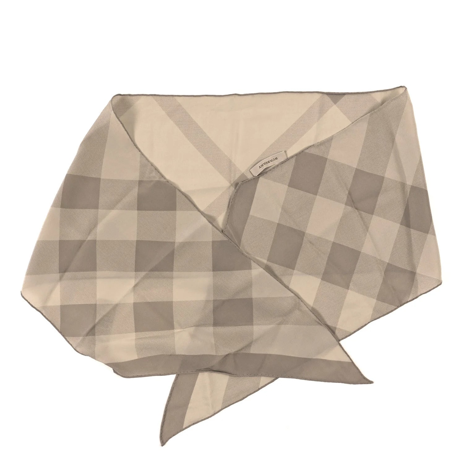 Burberry — Giant Check Scarf Pale Trench — Accessory — resale