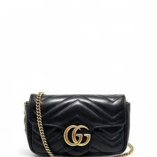 Gucci — Gucci Chevron Mini GG Marmont Chain Wallet (zz070726k7r) — Handbag — resale