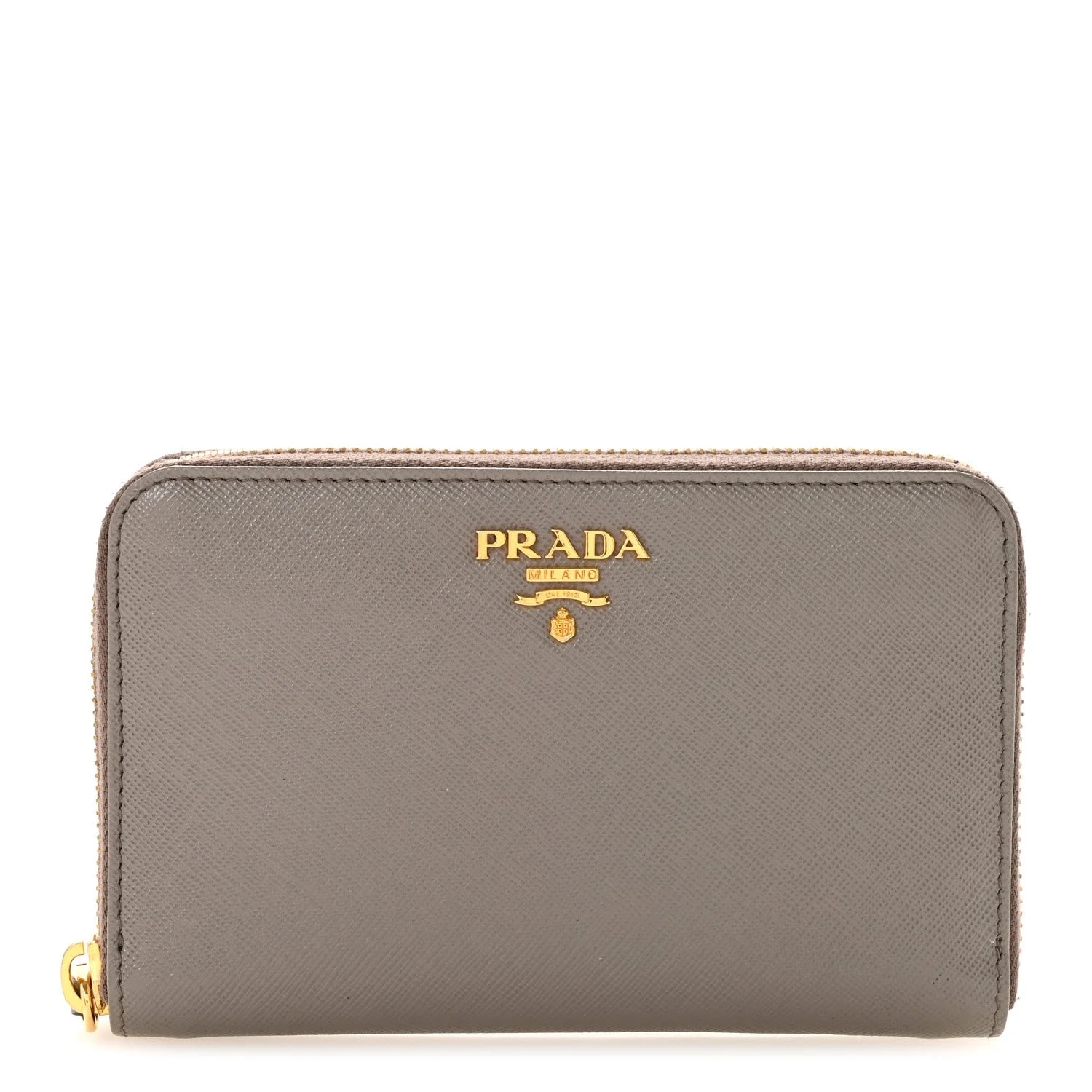 Prada — Metal Zip Around Wallet Argilla — Accessory — resale