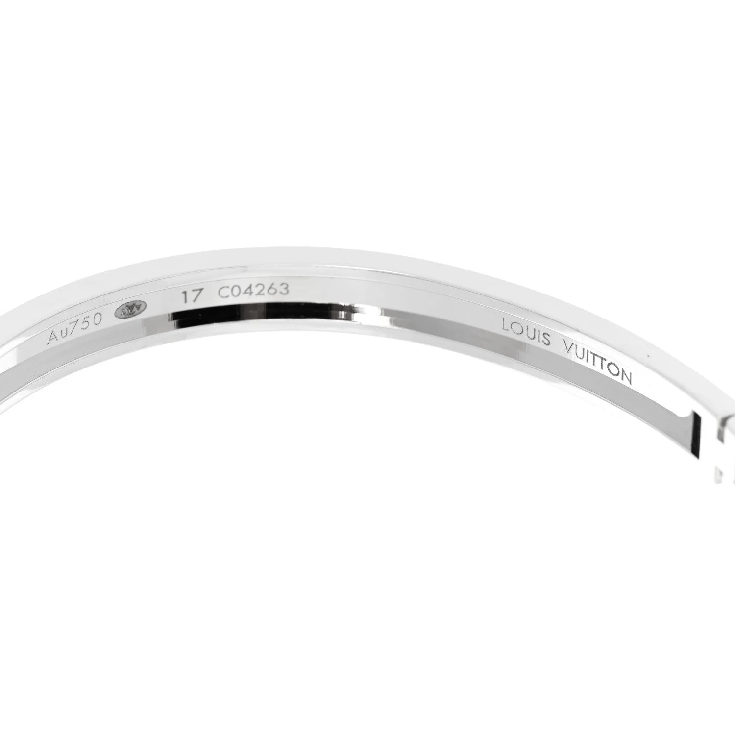18K White Gold Medium Bangle 17 3