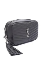 Saint Laurent Asphalt Grain de Poudre Monogram Mini Lou Camera Ba 4