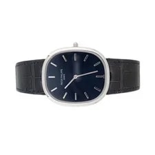 Patek Philippe Golden Ellipse Platinum Blue Dial 34.5x39.5mm 5738P-001 Full Set 2
