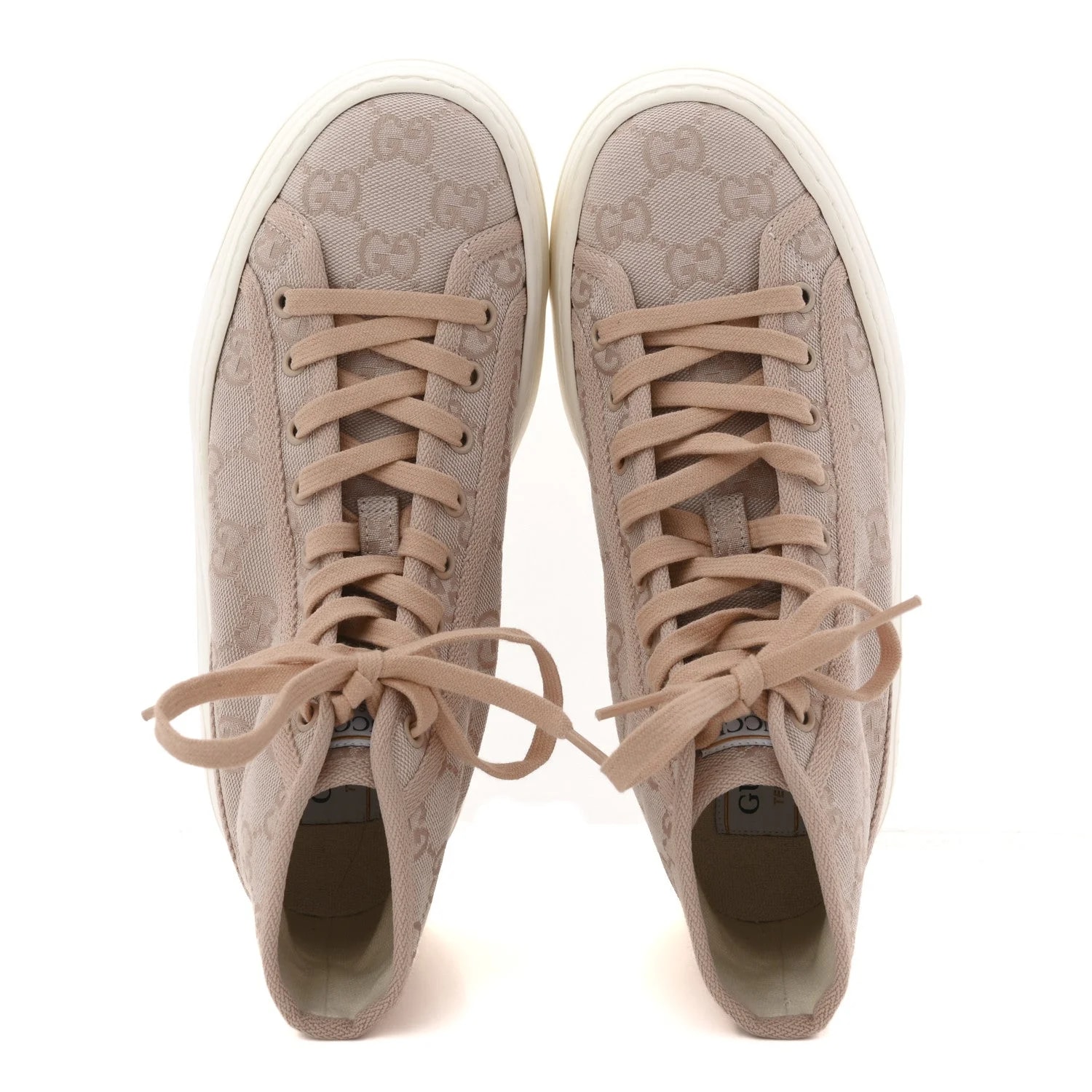 New GG Monogram Tennis 1977 High Top 55mm Platform Sneakers 38 Skin Dark Skin 2