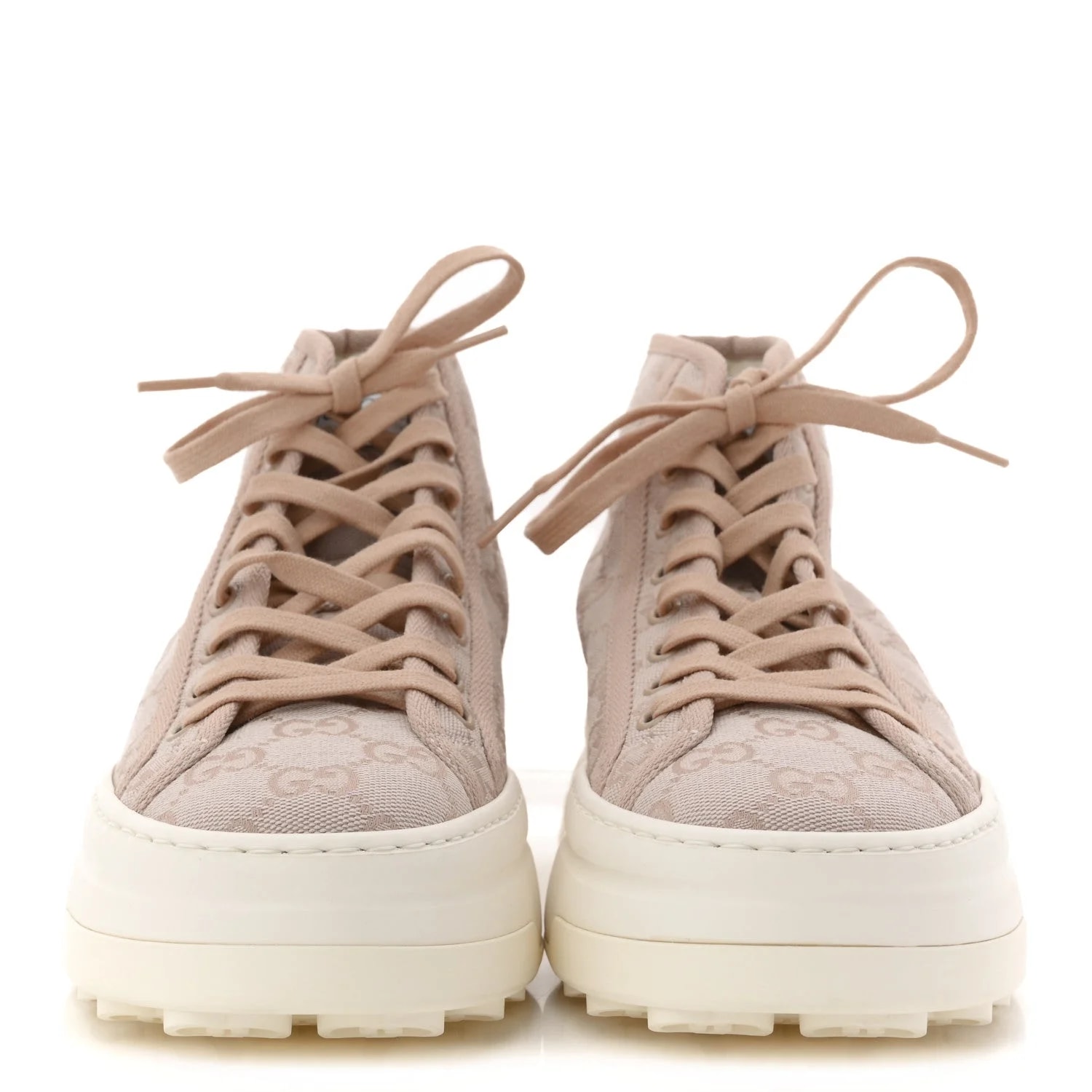 New GG Monogram Tennis 1977 High Top 55mm Platform Sneakers 38 Skin Dark Skin 3