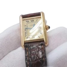 Cartier Tank Must W1003153 SV925 / Leather 27.8mm Ivory Dial Quartz #TZW469 4