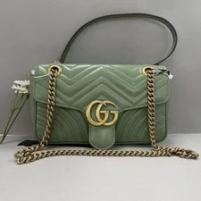 Gucci Authentic Chevron GG Marmont Chain Crossbody 2