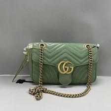 Gucci Authentic Chevron GG Marmont Chain Crossbody 4